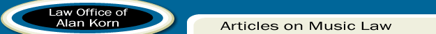 Articles on Music Law